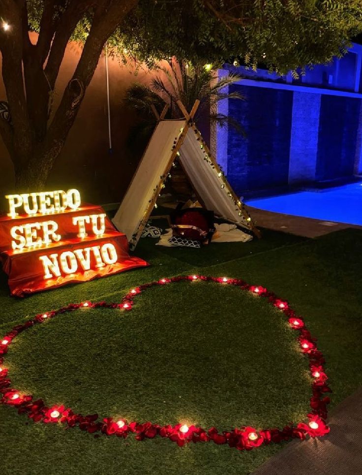 Decoración para pedida de mano y el inicio de una unión